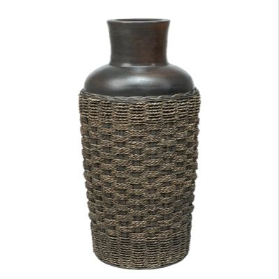 Jarron Terracota/Rattan