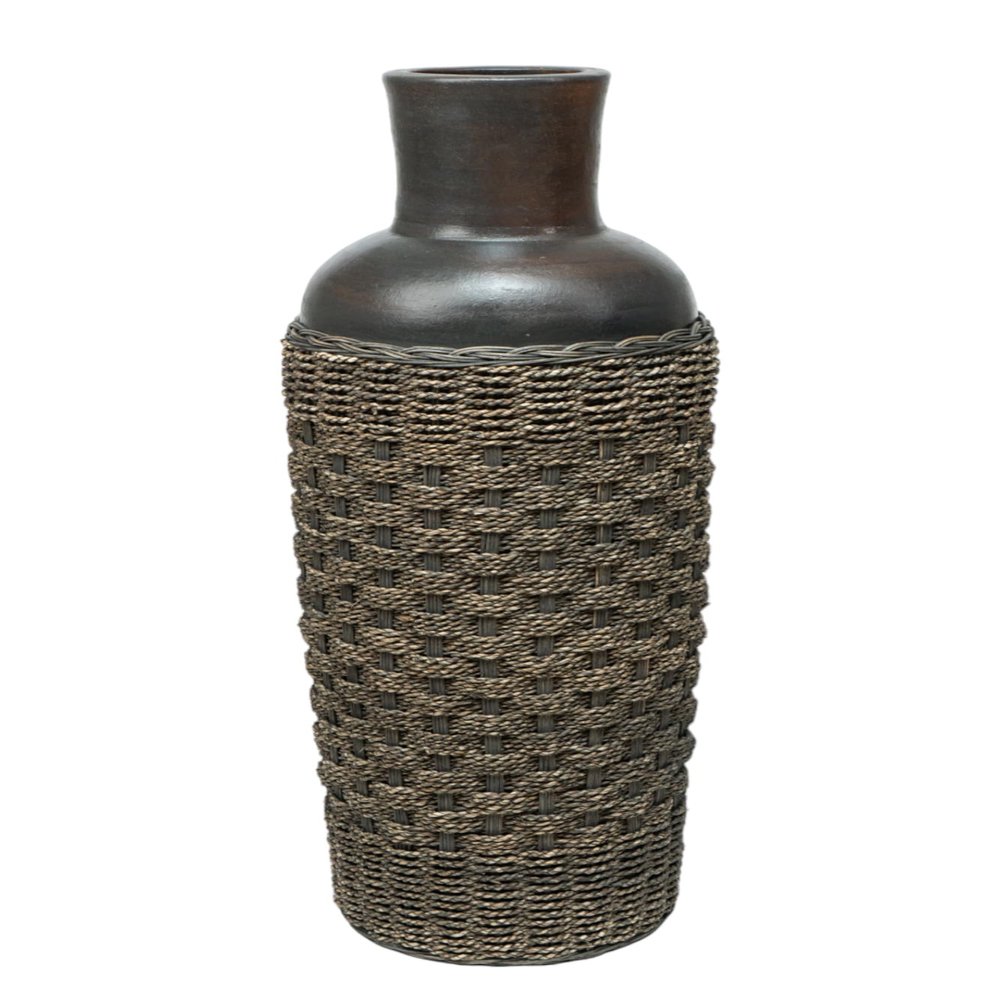 Jarron Terracota/Rattan