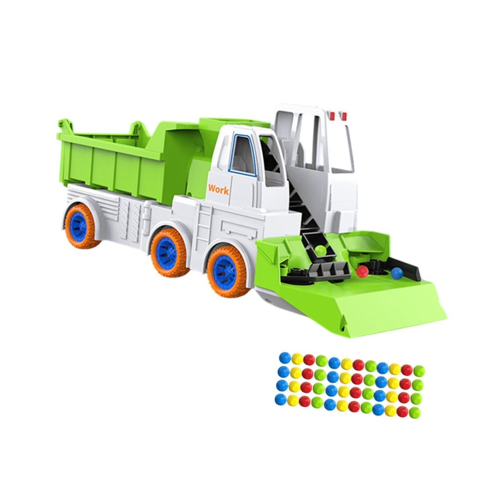 DYNWAVE Construction Vehicle Toy Lift Engineering Car Crane Educational Automatic Bead Sweeper Truck for Kids Birthday Gifts Children, Transport Truck