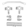 1/24 Scale RC Front Steering Link Set, Lightweight RC Front Steering Knuckle Set for ECX Barrage, RGT, FTX Climbing Car (Silver) view 2