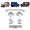 1/24 Scale RC Front Steering Link Set, Lightweight RC Front Steering Knuckle Set for ECX Barrage, RGT, FTX Climbing Car (Silver) view 3