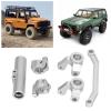 1/24 Scale RC Front Steering Link Set, Lightweight RC Front Steering Knuckle Set for ECX Barrage, RGT, FTX Climbing Car (Silver) view 4