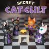 Archie McPhee Secret Cat Cult Gift Set 6 Vinyl Cats, Altar, Bird Sacrifice view 2