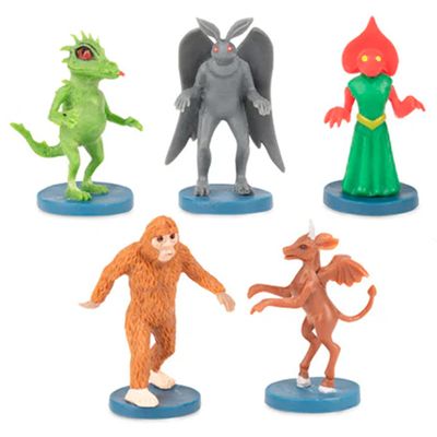 Archie McPhee Corral of Cryptids Gag Gift  USA Monster Set w/Bigfoot, Mothman & More  Funny Stocking Stuffer for Cryptid Lovers & Fans of American Folklore