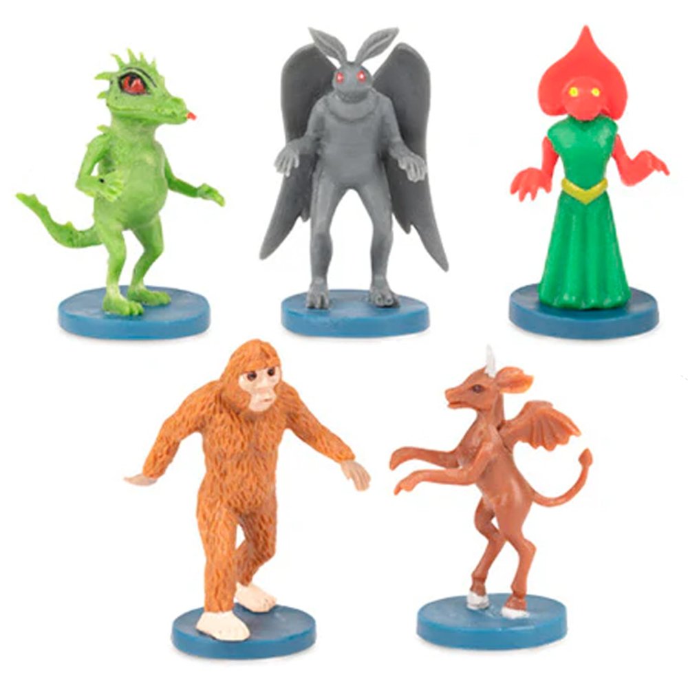 Archie McPhee Corral of Cryptids Gag Gift  USA Monster Set w/Bigfoot, Mothman & More  Funny Stocking Stuffer for Cryptid Lovers & Fans of American Folklore