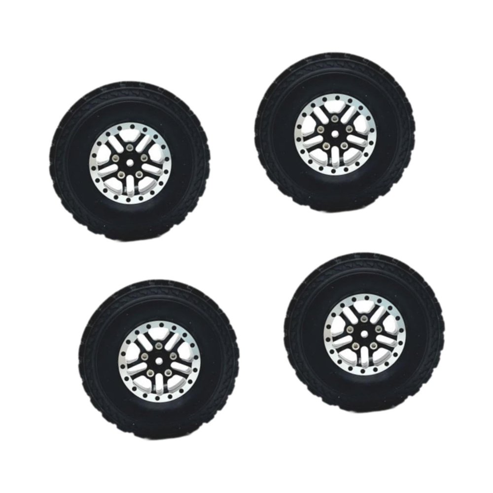 4 Pack of RC Car Wheels and Tires for MN82 MN78 D90 D911/12 Models, Black