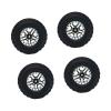 4 Pack of RC Car Wheels and Tires for MN82 MN78 D90 D911/12 Models, Black view 1