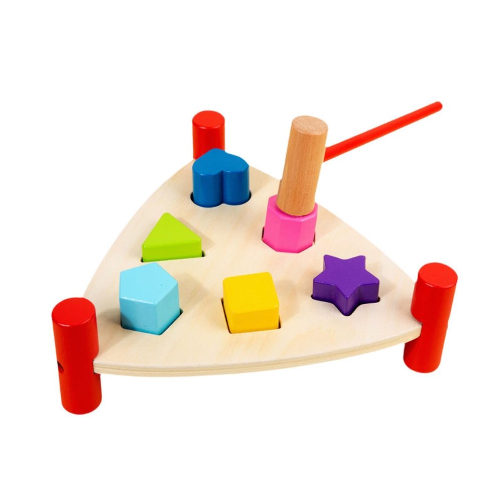 Wooden Hammer Toy for in Toddlers, Triangle
