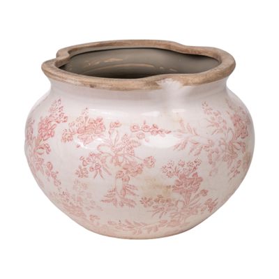 AlexandreHouse Maceta Boca Ondulada Porcelana Beige/Pink