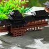 Alipis Miniature Pagoda Bridge Figurine Traditional Asian Decor for Bonsai and Fish Tank Ornaments for Landscape Designs view 2