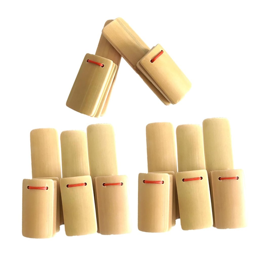 Alasum 8pcs Bamboo Allegro Clappers for Boys and Girls Traditional Chinese Kuaiban Hand Percussion Instruments and Portable Music Props for Performance and Talent Practice