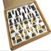 4 Queens Burnt Black Boxwood Zagreb 3 3/4 inch King Staunton Chess Men Set - NO Board view 2