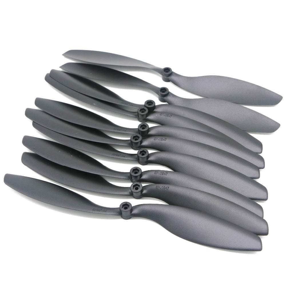 AYDCMC 10 Pcs Compatible with HY Propeller 5045/6030/7060/8043/8060/9047/1047/1147 Compatible with RC Airplane Plane Toys Replacement Blades(10pcs 1147 Propeller)