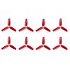 AYDCMC 4 Pairs 8pcs Drone Propeller 3inch 3052 3 Bades Tri-Blade Propeller 1306/1806 Compatible with FPV 130mm Quadcopter Frame Kit Replacement Blades(Red) view 2
