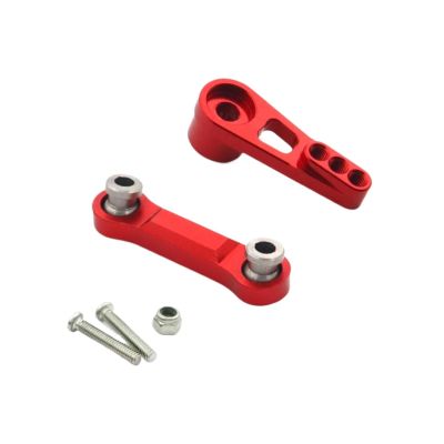 for WLtoys for A959 A959-B A949 A969 A979 RC Car Upgrade Parts Accessories 25T Servo Arm Horn Servo Pull Rod Car Upgrade Parts RC Car Repair Kit(Red)