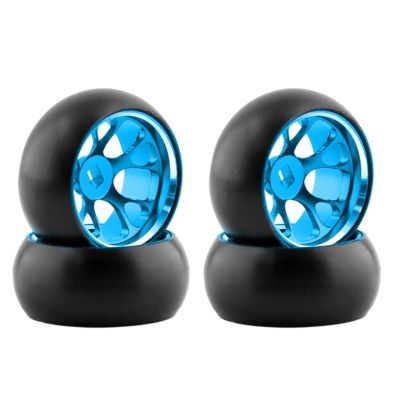 for Wltoys for K969 K989 284131 for Kyosho for Mini-Z 1/28 RC Car Upgrades Parts Hard Plastic Drift Tires Tyre Metal Wheel Rim RC Car Repair Kit(Blue)