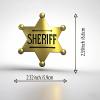 4 Uniquely Charming US Sheriff's brooch Badges, of Excellent Quality, Perfect for Clothing Accessories, Toys, Birthday Parties, Wear Them to Feel The Fearless and Heroic Majesty view 2