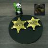 4 Uniquely Charming US Sheriff's brooch Badges, of Excellent Quality, Perfect for Clothing Accessories, Toys, Birthday Parties, Wear Them to Feel The Fearless and Heroic Majesty view 3