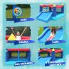 Action Air Bounce House, Inflatable Bouncer with Air Blower, Jumping Castle with Slide, Family Backyard Bouncy Castle, Durable Sewn with Extra Thick Material, Idea for Kids (Blue) view 4