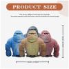 4 Pcs Stretchy Squishy Monkey Squeeze Toy for Kids and Adults Funny Gorilla Squishy Toy Stress Relief and Sensory Decompression Toy(Gray Brown Blue Red) view 2