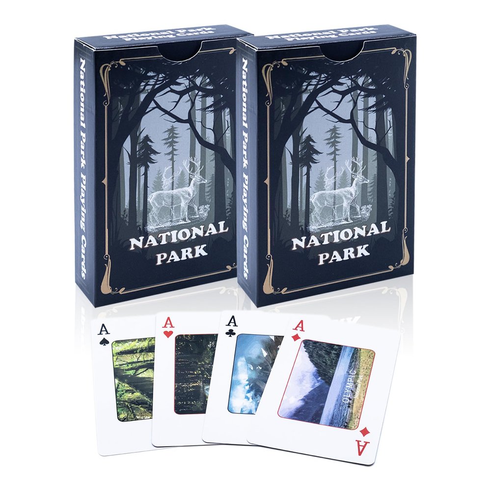 2 Decks National Park Playing Cards, National Parks Cards Game, National Park Flash Cards, National Park Poker Cards, National Park Deck of Cards, National Park Flashcards, Nature Themed Gifts Cards