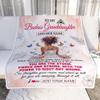 TeesReal Personalized to My Badass Granddaughter Blanket from Grandma Grandpa Floral Butterfly African Afro Girl Granddaughter Birthday Gifts Christmas Fleece Blanket (30 x 40 in Baby Size) view 2