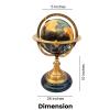 10" Brass World Map Globe Handcrafted with Antique finish, Table Top Decorative, Globe Engraved, Table Top Gift Items view 3