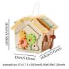 DYNWAVE Activity Cube,Wooden Baby Toy,Bead Maze Abacus for 12+ Months,5 in 1 Wooden House Toy for Boys Girls,Baby, Yellow view 3