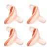 Garkoko Baby Pacifiers 0-6 Months, Breast-Like Shape Soft Silicone Newborn Pacifiers with Large Air Holes, BPA-Free, 4pcs view 1