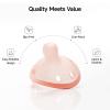 Garkoko Baby Pacifiers 0-6 Months, Breast-Like Shape Soft Silicone Newborn Pacifiers with Large Air Holes, BPA-Free, 4pcs view 3