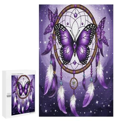 1000 Pieces Puzzles Purple Dream Catcher Jigsaw Puzzles for Adults 1000 Pieces and Up Puzzle GFT for Women & Men