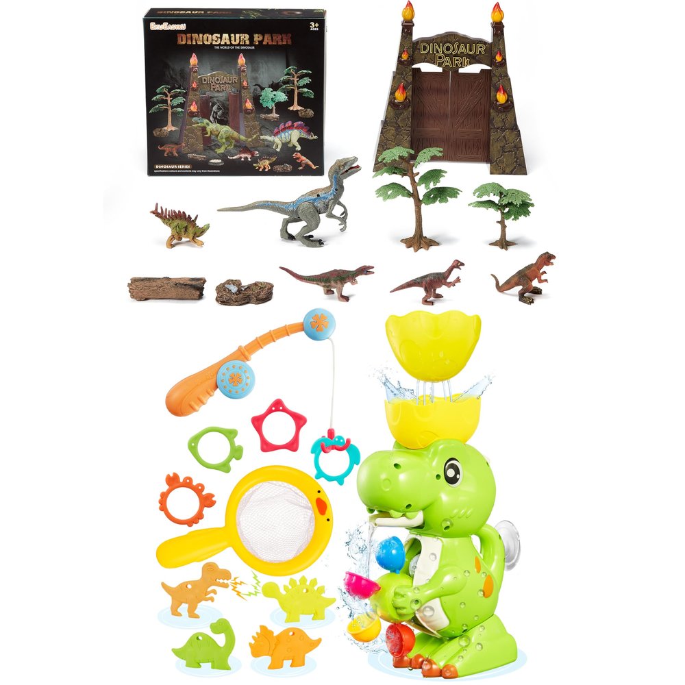 EKUEASYKU Q9899-W3 Dinosaur Toys, 9917B Dinosaur Bath Toys