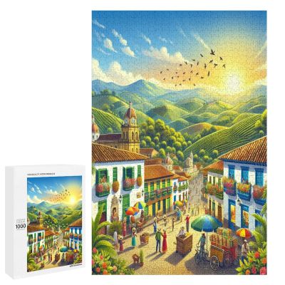1000 Piece Jigsaw Puzzles for Adults Rich Culture and Landscapes of Colombia Fun Puzzle Educational Family Game Adults Home Decoration Colorful Puzzle Gifts