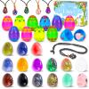 15 Pack Prefilled Easter Eggs with Gemstones, Filled with Gemstones Party Favors for Kids Boys Girls Easter Eggs Hunt, Basket Stuffers Fillers, Classroom Prize Supplies view 1