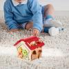 Simhoa Wooden Activity Cube Montessori Toys Wooden House Toy for Toddlers, red view 4