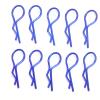 RC Car Shell Clips, 10Pcs RC Car Body Clips Pins 13MM R Shape Metal Body Clips Pins for 1/5 1/6 1/8 1/10 RC Car (Blue) view 1