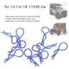 RC Car Shell Clips, 10Pcs RC Car Body Clips Pins 13MM R Shape Metal Body Clips Pins for 1/5 1/6 1/8 1/10 RC Car (Blue) view 3