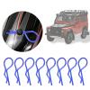 RC Car Shell Clips, 10Pcs RC Car Body Clips Pins 13MM R Shape Metal Body Clips Pins for 1/5 1/6 1/8 1/10 RC Car (Blue) view 4