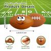 12 Pack Football Stress Balls with 6 Funny Faces - 1.57 Inch Mini Squishy Football Party Favors, Goodie Bag Stuffers, Classroom Treasure Box Prizes, Teen Anxiety Relief Toys & Kids Birthday Gifts view 2