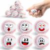 12 Pack Baseball Stress Balls with 6 Funny Faces - 1.57 Inch Mini Squishy Baseball Party Favors, Goodie Bag Stuffers, Classroom Treasure Box Prizes, Teen Anxiety Relief Toys & Kids Birthday Gifts view 1
