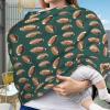 Muishi Cartoon Brown American Football Baby Car Seat Covers Carseat Canopy Soft Infant Stroller Cover Nursing Breastfeeding Covers for Girls Boys Newborn view 2
