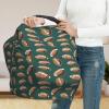 Muishi Cartoon Brown American Football Baby Car Seat Covers Carseat Canopy Soft Infant Stroller Cover Nursing Breastfeeding Covers for Girls Boys Newborn view 4