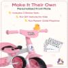 KRIDDO 2 in 1 Kids Tricycles Age 18 Month to 3 Years, EVA Wheels, Gift Toddler Tricycle, Trikes for Toddlers 2 to 3 Year Old with Push Handle, Duck Bell, Pink view 4