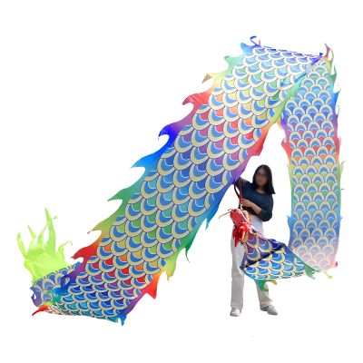 ZNQNDSR Dragon Poi for Fitness Party Stage Performance Prop Set, Dragon Ribbon Poi with Accessory, Dragon Dance Poi(33 ft)