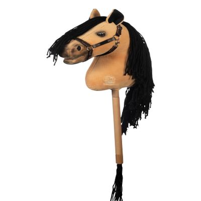 HKM - Hobby Horse Premium, Buckskin with Halter & Tail, Horse for Children, Stick Horse + Accessories for Hobby Horsing, 750 g