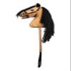 HKM - Hobby Horse Premium, Buckskin with Halter & Tail, Horse for Children, Stick Horse + Accessories for Hobby Horsing, 750 g view 2