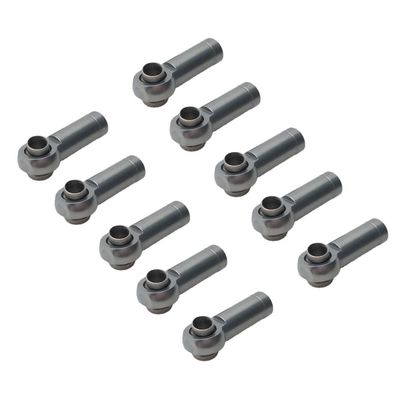 10Pcs Metal M2.5 Link Rod Tie Rod End Ball Joint for Wltoys A959 12428 144001 WPL C14 C24 MN D90 MN99S RC Car Upgrades Parts(Grey)