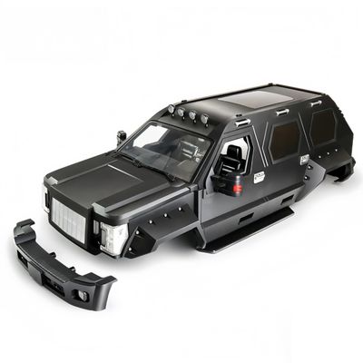 1/10 RC Crawler Hard Body Shell Kit,324mm Wheelbase Hard Plastic Off-Road Body Shell George Patton for 1/10 RC Truck AXIAL SCX10 TRX-4 (Black)
