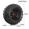 4pcs 90mm Monster Truck Buggy Tires Wheel 12mm Hex for TRAXXAS E-Revo MJX 16207 16208 SCY 16101 HBX 1/16 RC Car Upgrade Parts view 2