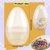 5 Pack 10 Inch Giant Clear Easter Eggs Jumbo Plastic Easter Eggs Large Fillable Transparent Easter Eggs Empty for Egg Hunt Supplies Easter Basket Goodies view 2